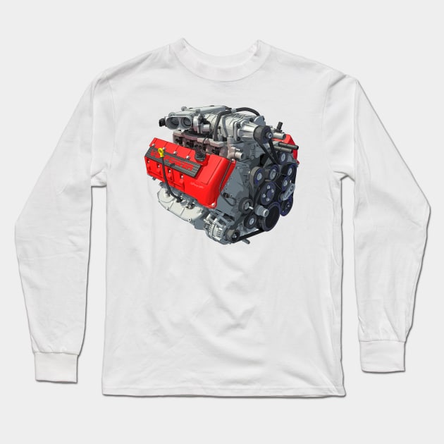 V8 engine Long Sleeve T-Shirt by PjesusArt